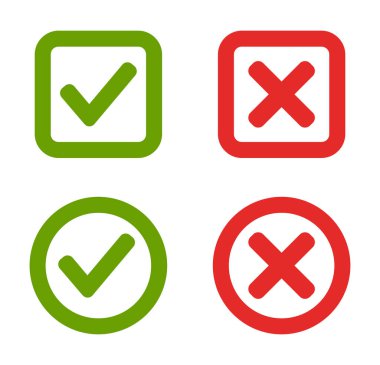 beyaz arkaplanda kanca ve çapraz simge