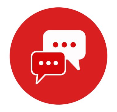 Beyaz arkaplanda sohbet simgesi