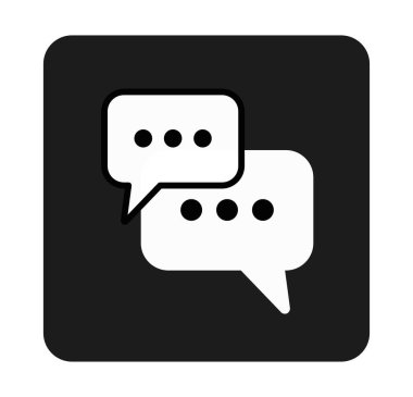 Beyaz arkaplanda sohbet simgesi