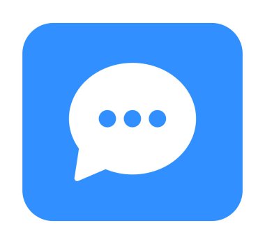 Beyaz arkaplanda sohbet simgesi