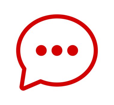 Beyaz arkaplanda sohbet simgesi