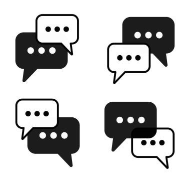 Beyaz arkaplanda sohbet simgesi