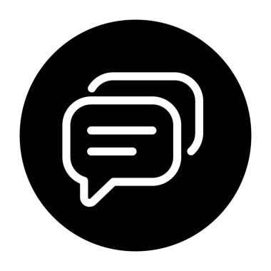 Beyaz arkaplanda sohbet simgesi