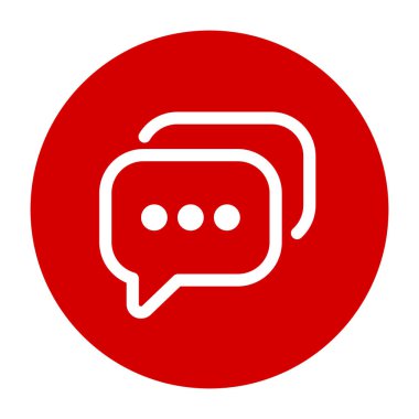 Beyaz arkaplanda sohbet simgesi