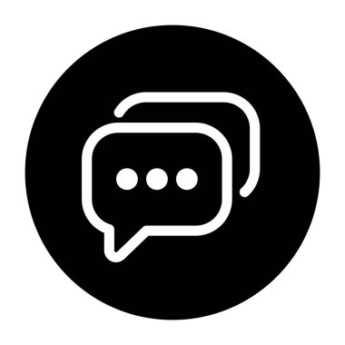 Beyaz arkaplanda sohbet simgesi