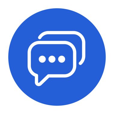 Beyaz arkaplanda sohbet simgesi