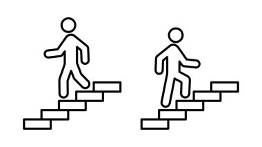 Merdivenlerdeki adamın simgesi.