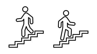 Merdivenlerdeki adamın simgesi.