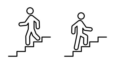 Merdivenlerdeki adamın simgesi.