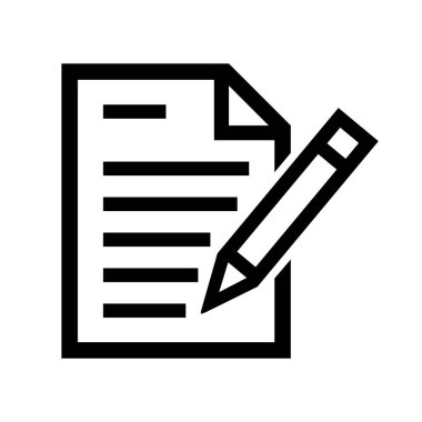 Beyaz arkaplan üzerindeki belge simgesi