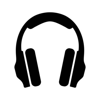 Beyaz arkaplanda kulaklık simgesi