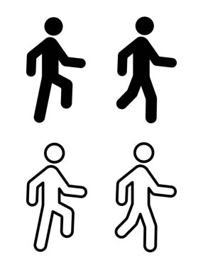 Hareket eden bir adamın silueti simgesi