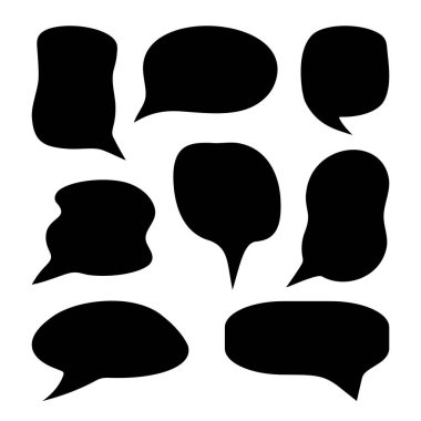 beyaz zemin üzerine konuşma balonu simgeler