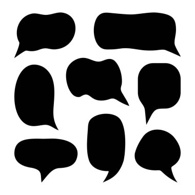 beyaz zemin üzerine konuşma balonu simgeler