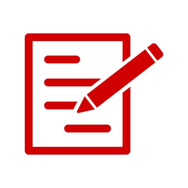 Beyaz arkaplan üzerindeki belge simgesi