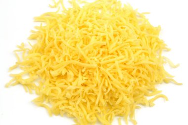 Beyaz arkaplanda peynir