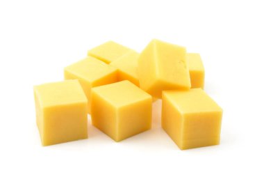 Beyaz arkaplanda peynir