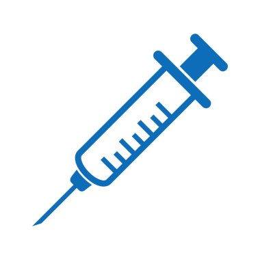 Beyaz arkaplanda şırınga simgesi