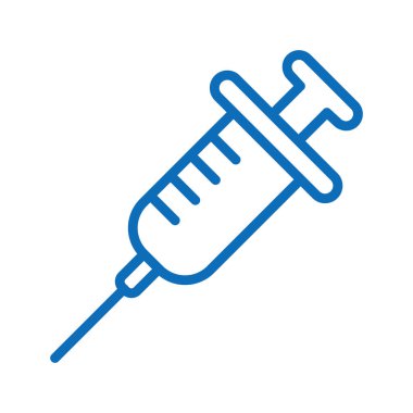 Beyaz arkaplanda şırınga simgesi