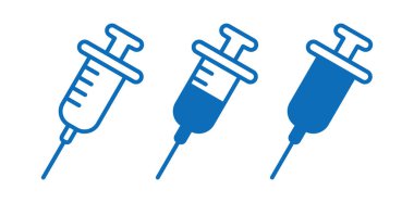 Beyaz arkaplanda şırınga simgesi