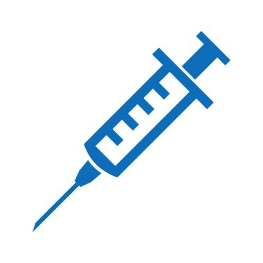 Beyaz arkaplanda şırınga simgesi