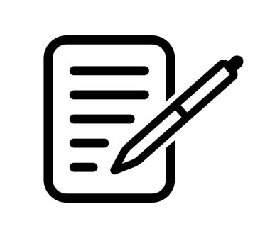 Beyaz arkaplan üzerindeki belge simgesi