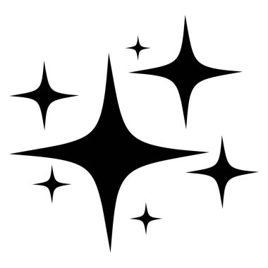 Beyaz arkaplanda yıldız simgeleri