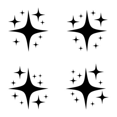 Beyaz arkaplanda yıldız simgeleri