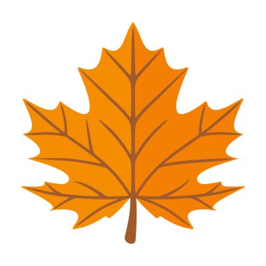 Beyaz arkaplanda akçaağaç yaprağı simgesi