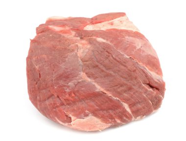 Beyaz arka planda domuz boynu