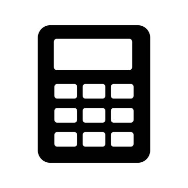 Beyaz arkaplanda hesap makinesi simgesi