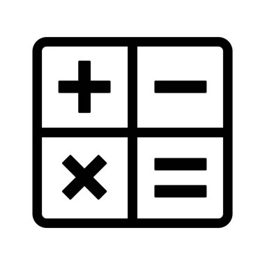 Beyaz arkaplanda hesap makinesi simgesi