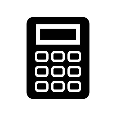 Beyaz arkaplanda hesap makinesi simgesi