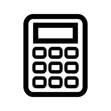 Beyaz arkaplanda hesap makinesi simgesi