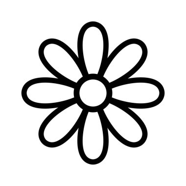 beyaz arkaplanda çiçek simgesi