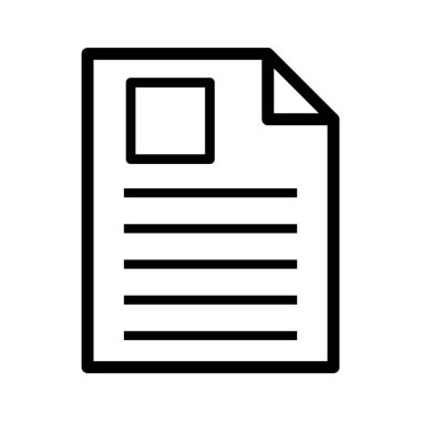 Beyaz arkaplanda cv simgesi