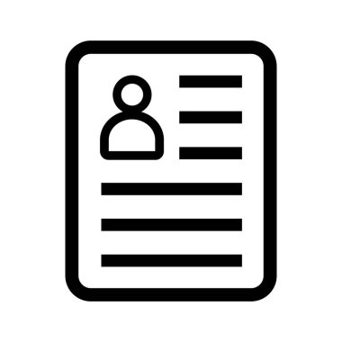 Beyaz arkaplanda cv simgesi