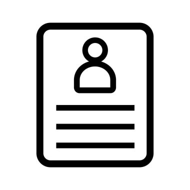 Beyaz arkaplanda cv simgesi