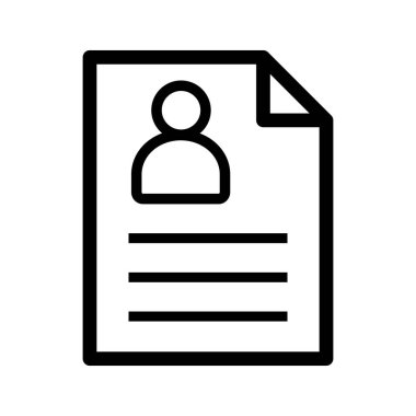 Beyaz arkaplanda cv simgesi