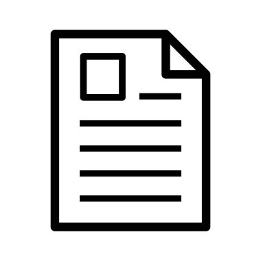 Beyaz arkaplanda cv simgesi