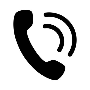 Beyaz arkaplanda telefon simgesi