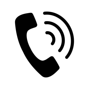 Beyaz arkaplanda telefon simgesi