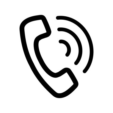 Beyaz arkaplanda telefon simgesi