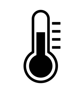 Beyaz arkaplanda termometre simgesi