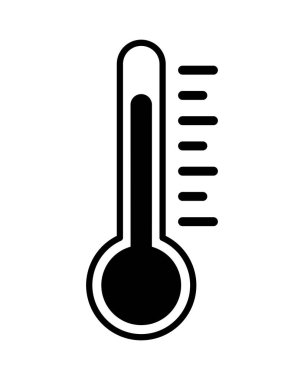 Beyaz arkaplanda termometre simgesi