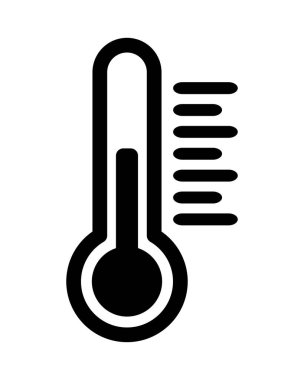 Beyaz arkaplanda termometre simgesi
