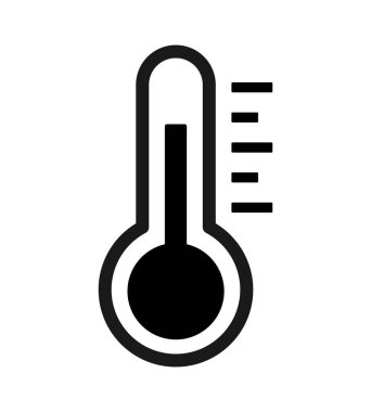 Beyaz arkaplanda termometre simgesi