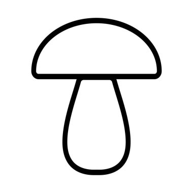 Beyaz arkaplanda mantar simgesi