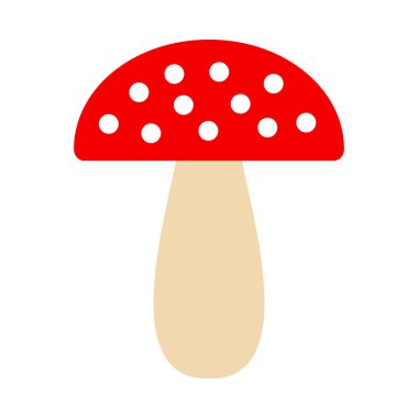 Beyaz arkaplanda mantar simgesi