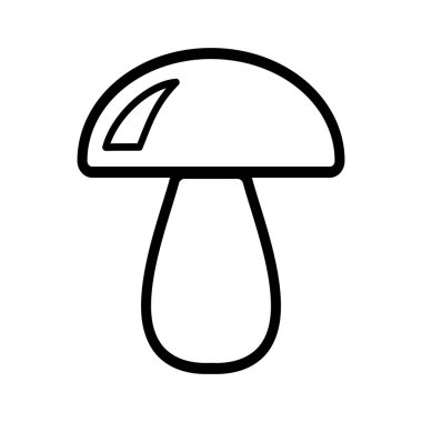 Beyaz arkaplanda mantar simgesi